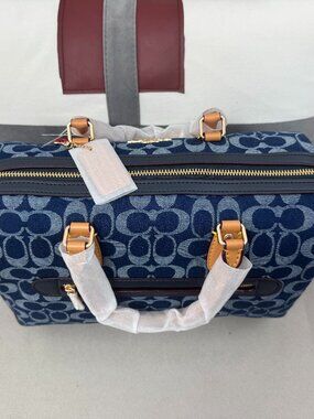 Coach Rowan Satchel Bag In Signature Denim Canvas NWT CY699